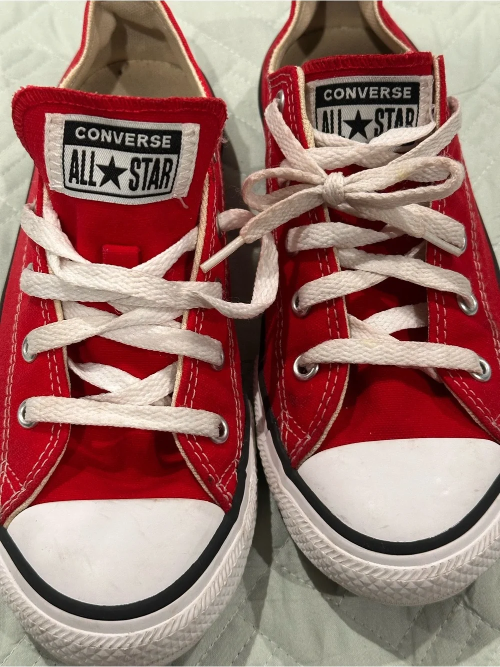 Converse Kids Red Low Top Canvas Sneakers
